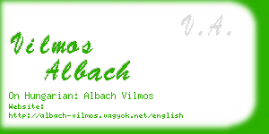 vilmos albach business card
